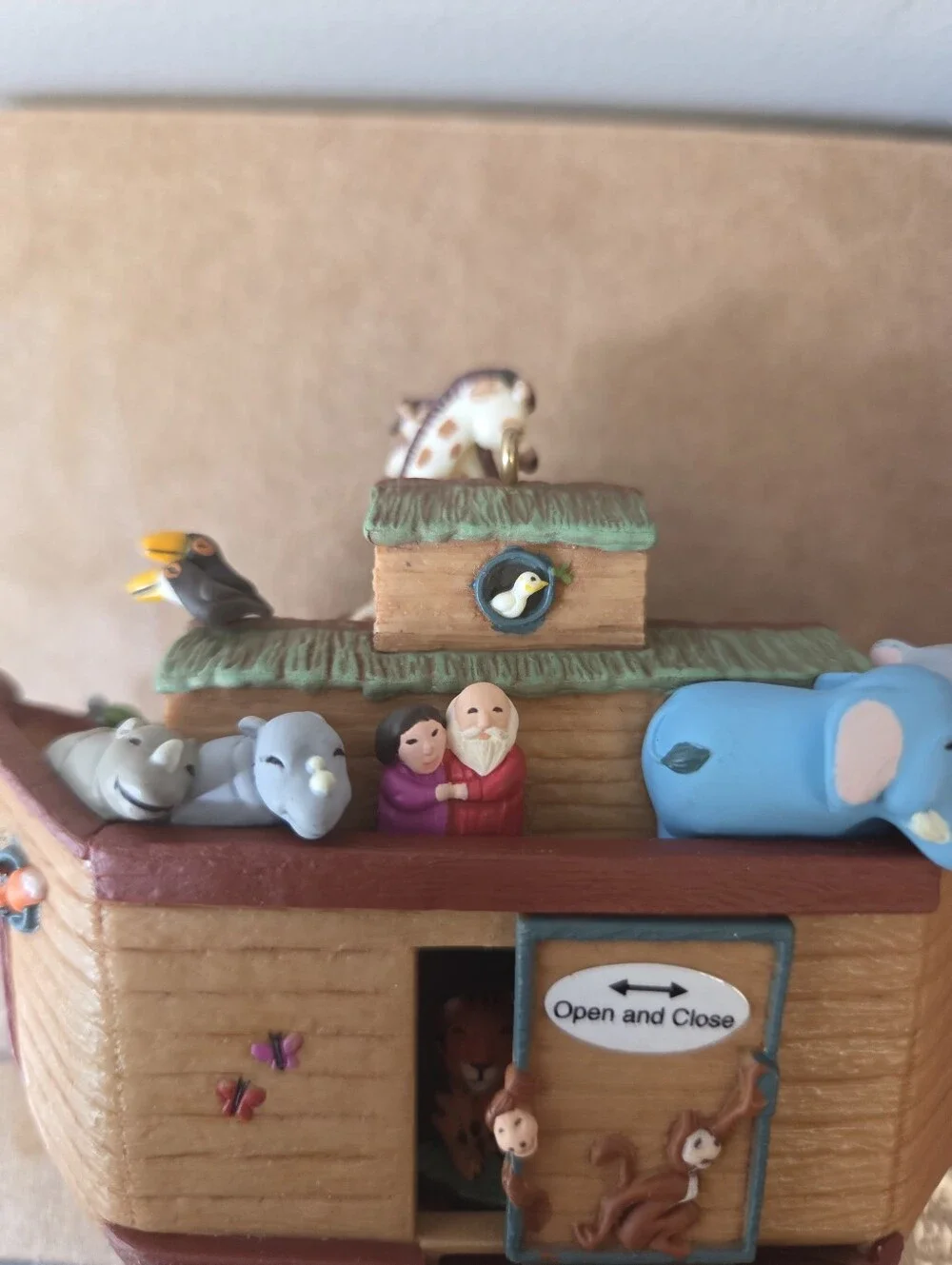 Set of 3 Hallmark Christmas Ornaments--Excellent Condition--Santa, Noah's Ark